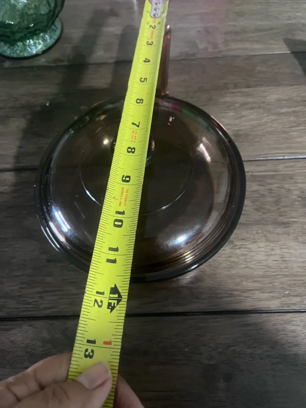 Vintage corning Vision Amber Glass Sauté Pan with Lid - Heat-Resistant Cookware